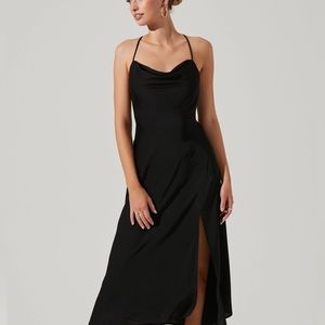 Astr The Label Gaia Midi Dress in Black